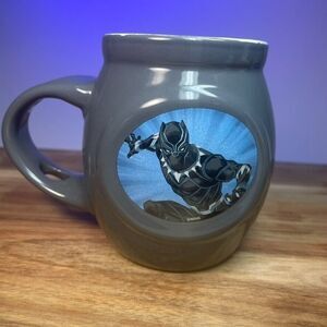 Black Panther Marvel Comics Wakanda Superhero Bubble Mug Spoon Hole